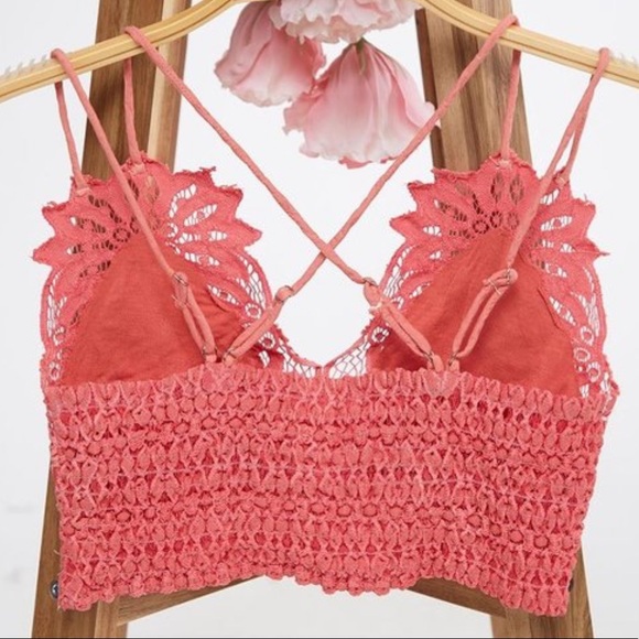 Bailey Crochet Mesh Bralette - Dusty Pink - Picture 2 of 2